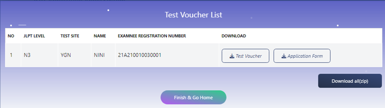 test voucher list